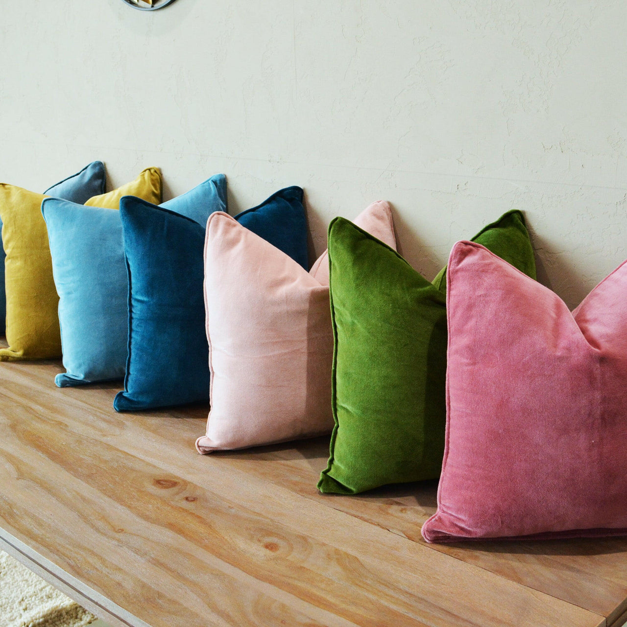 Luxury Cotton Velvet Cushion Cover With pipin.