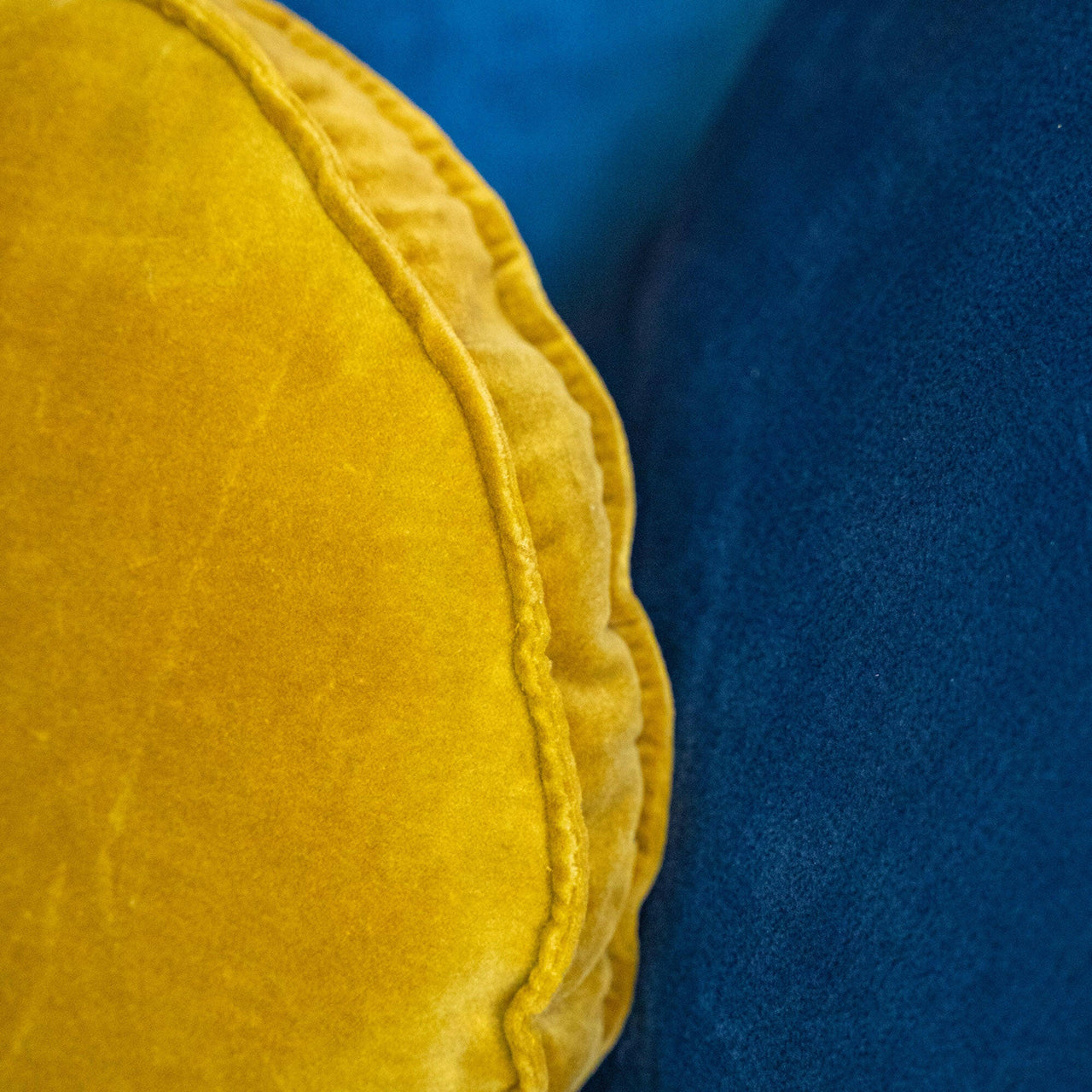 Cotton Velvet Round chair Pad.