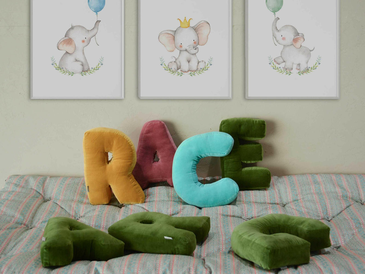 Alphabet Initial Shaped Cushion