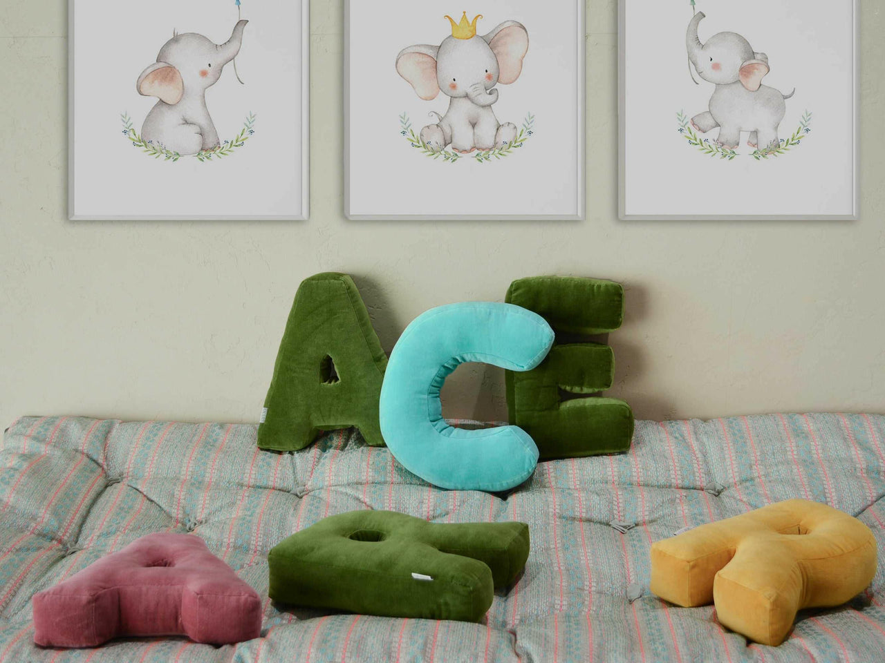 Alphabet Initial Shaped Cushion