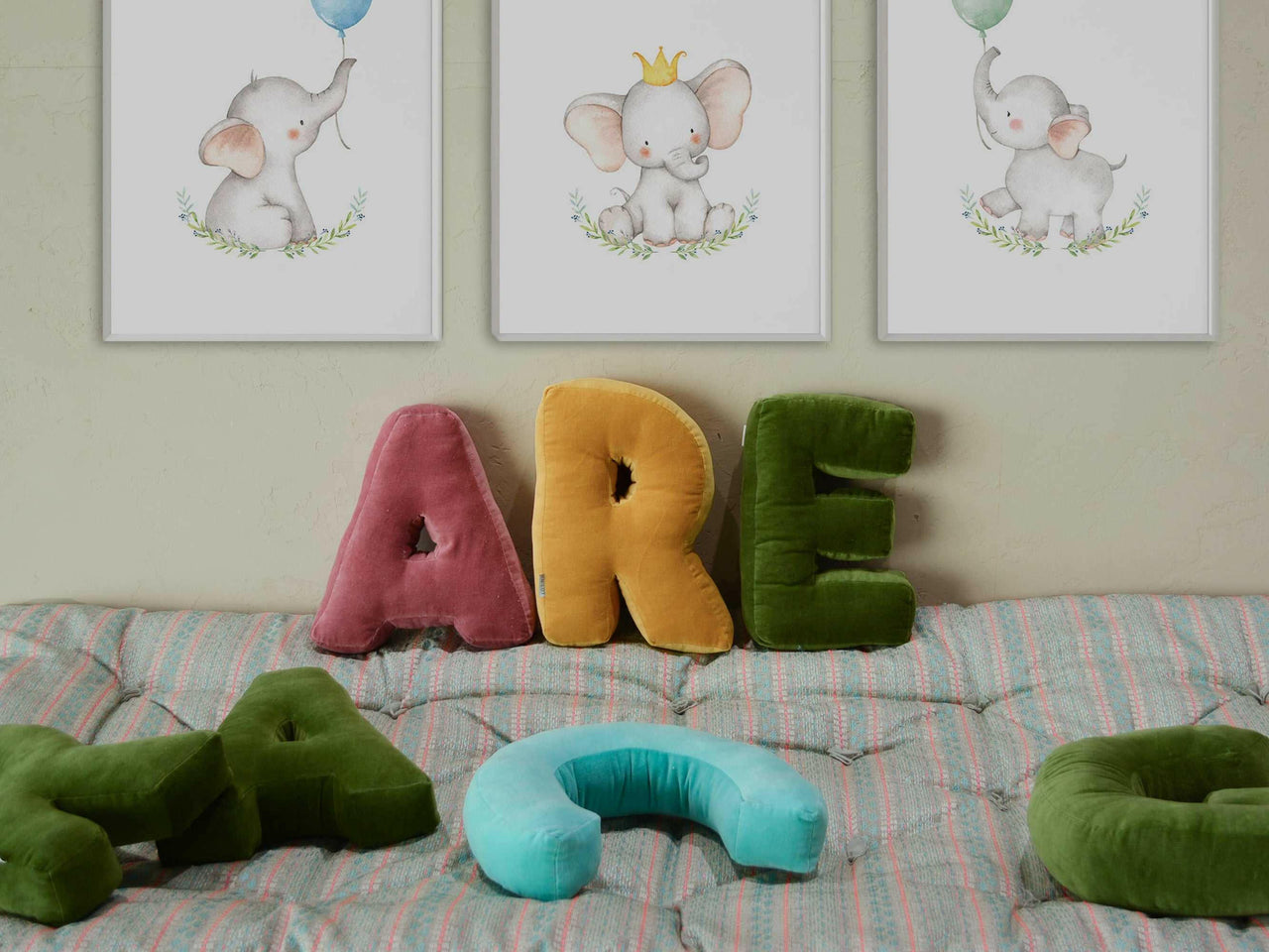 Alphabet Initial Shaped Cushion