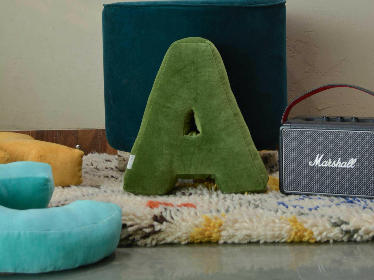 Alphabet Initial Shaped Cushion