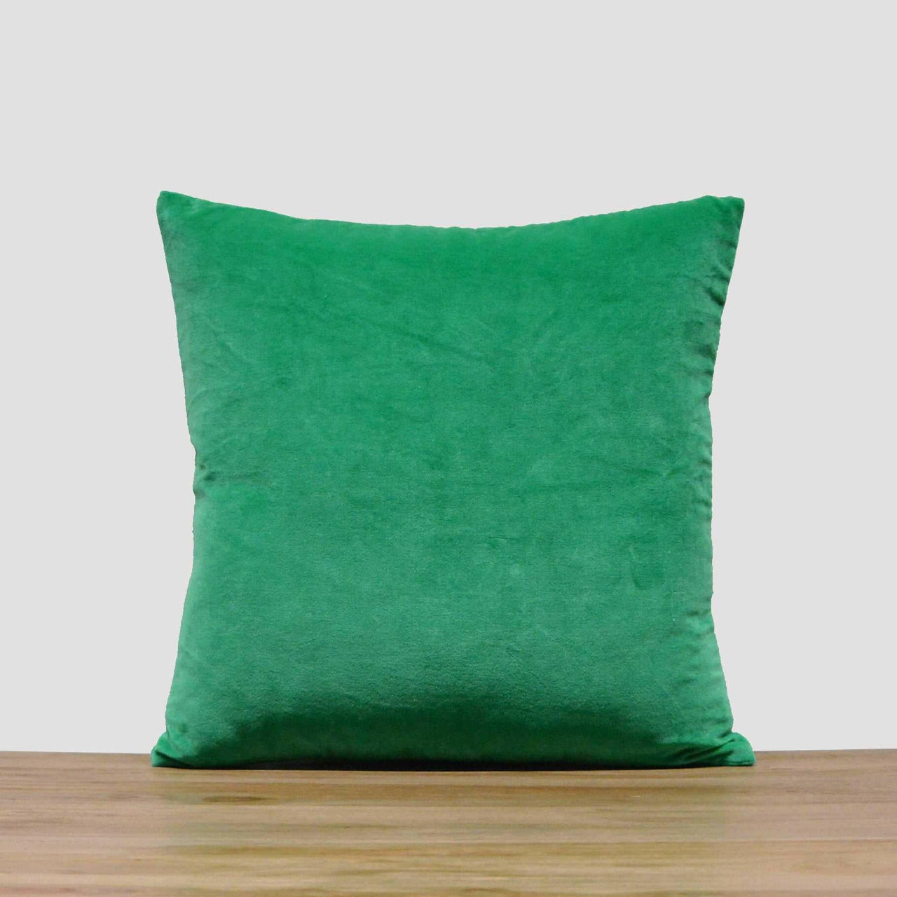 Jade Green Cotton Velvet Cushion Cover