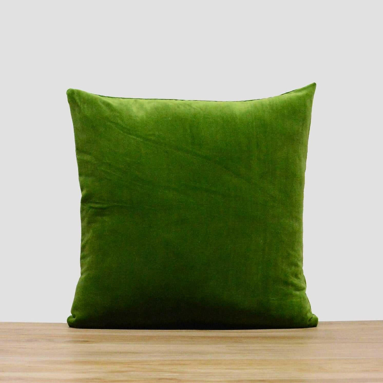 Moss Green Cotton Velvet Cushion Cover