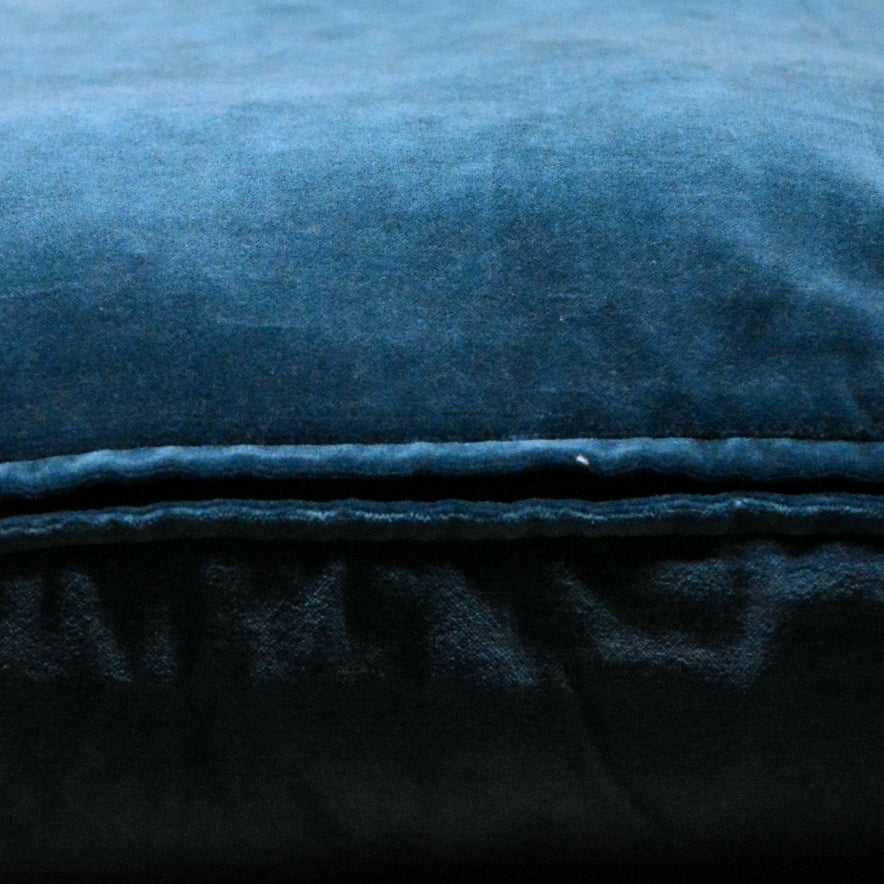 Royal Blue Cotton Velvet Cushion Cover