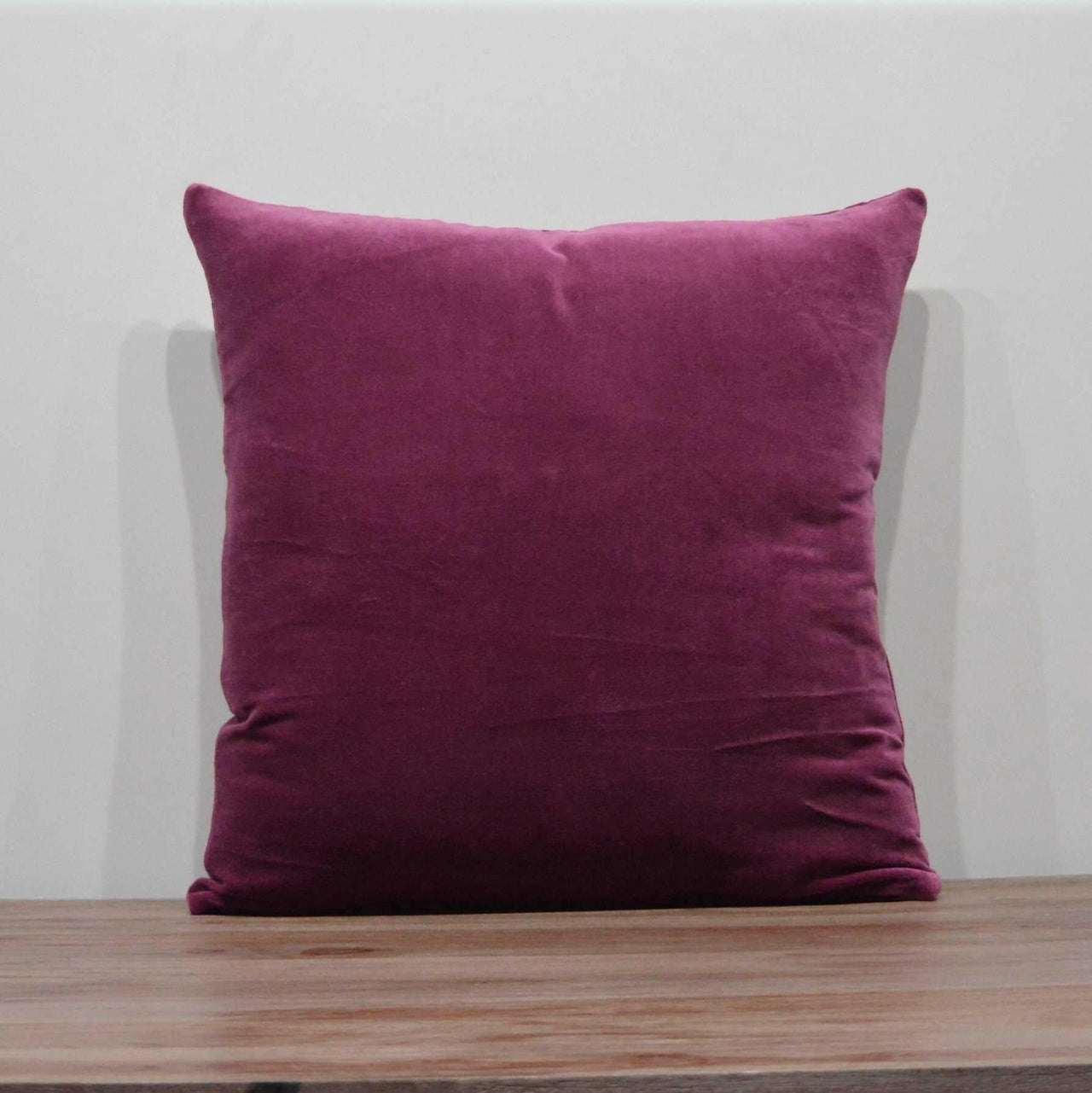 Rose Wood Cotton Velvet Cushion Cover