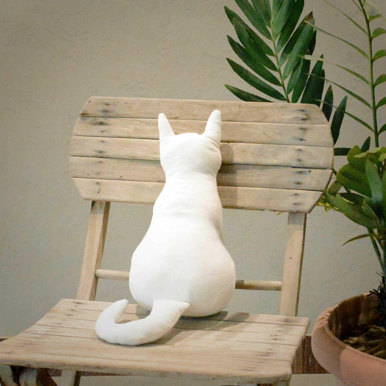 Velvet Cat Shaped Cushion