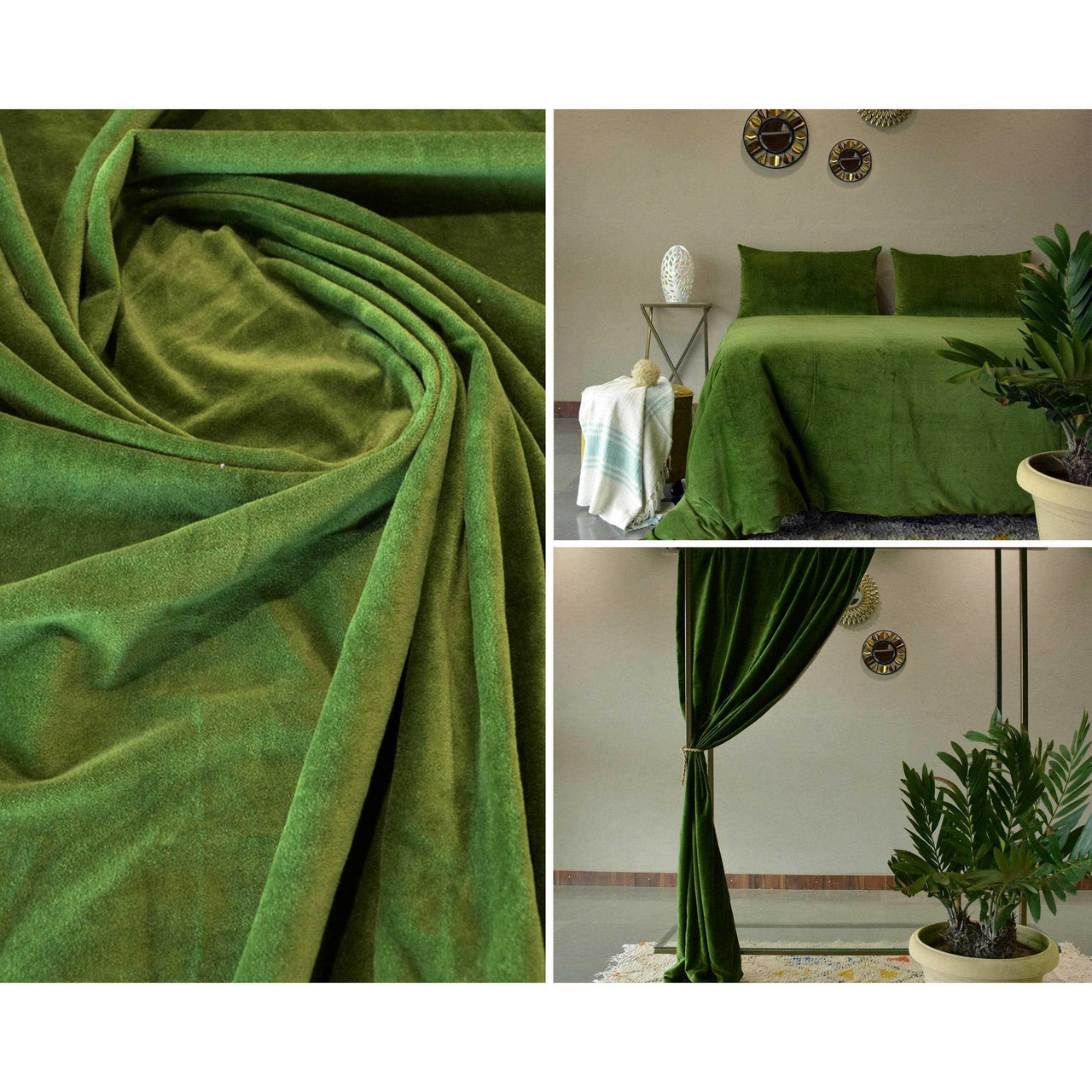 Luxury cotton Velvet Fabric by the meter