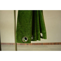 Thumbnail for Moss Green Luxury Velvet Curtain