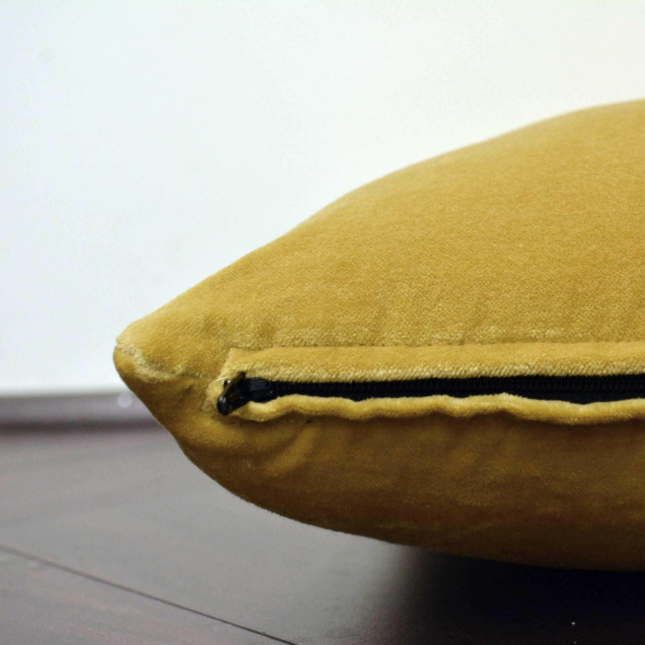 Mustard Cotton Velvet Cushion Cover