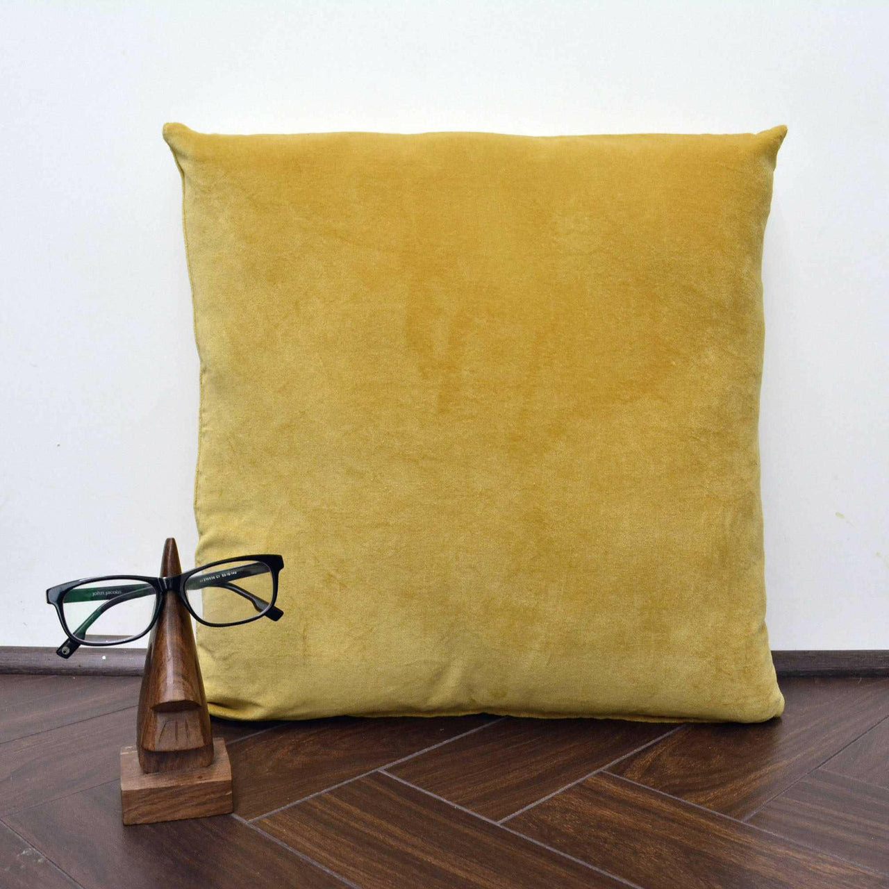Mustard Cotton Velvet Cushion Cover