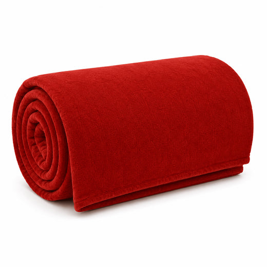 Christmas Red Cotton Velvet Bed Runner | Luxury Velvet Bed Scarf | Holiday Bedroom Décor