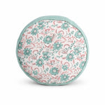 Thumbnail for Handblock Printed Velvet Chair Pad | Floral Cotton Cushion