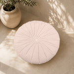 Thumbnail for Boucle Round Cushion | Handmade Teddy Accent Pillow for Sofa, Bed & Chair