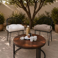 Thumbnail for Handmade Boucle U-Shape Chair Cushion with Ties | Soft Tufted Seat Pad for Dining, Kitchen & Patio Chairs