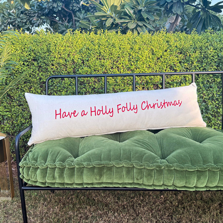 Personalized Cotton Velvet Christmas Lumbar Pillow Cover
