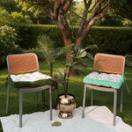 Thumbnail for Handmade Velvet Chair Cushion with Ties – 9 Tufted Stitch Square Seat Pad for Dining & Home Decor