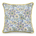 Thumbnail for Hand Block Printed Cushion Cover with Cotton Velvet Piping | Custom Size