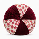 Thumbnail for Mulberry Hand Block Printed round pleated Cushion pillow for seat pad for chair for stool (Copy) (Copy)