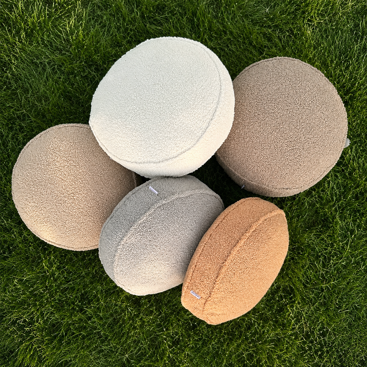 Round Boucle Seat Cushion – Thick Stool Cushion for Dining Chairs, Floor Seating & Meditation | Ready Filled