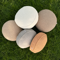 Thumbnail for Round Boucle Seat Cushion – Thick Stool Cushion for Dining Chairs, Floor Seating & Meditation | Ready Filled