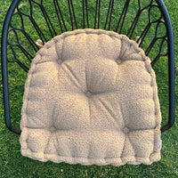 Thumbnail for Boucle U Shape Chair Cushion – Teddy Tufted Seat Pad with Back Support