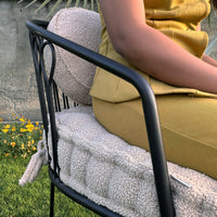 Thumbnail for Boucle U Shape Chair Cushion – Teddy Tufted Seat Pad with Back Support