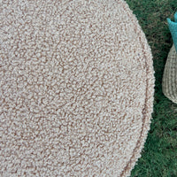 Thumbnail for Round Boucle Seat Cushion – Thick Stool Cushion for Dining Chairs, Floor Seating & Meditation | Ready Filled