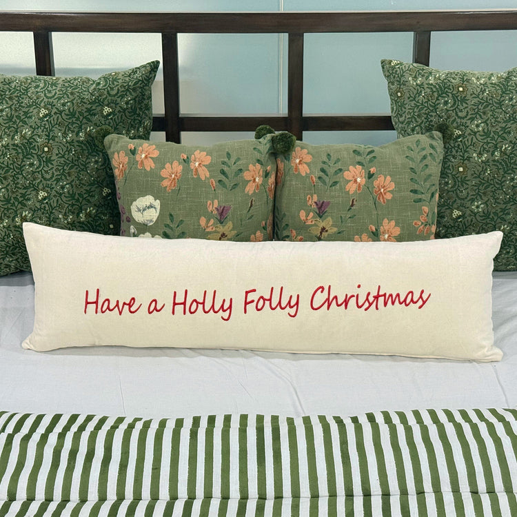 Personalized Cotton Velvet Christmas Lumbar Pillow Cover
