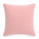 Thumbnail for Blush White piping Cotton Velvet Cushion Cover