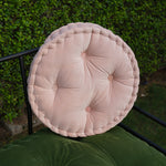 Thumbnail for Hand - Quilted Round Cotton Velvet Chair Pad – Plush Christmas Seat Cushion