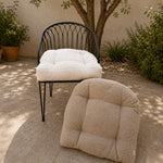 Thumbnail for Handmade Boucle U-Shape Chair Cushion with Ties | Soft Tufted Seat Pad for Dining, Kitchen & Patio Chairs