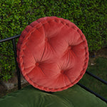 Thumbnail for Hand - Quilted Round Cotton Velvet Chair Pad – Plush Christmas Seat Cushion