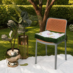 Thumbnail for Handmade Velvet Chair Cushion with Ties – 9 Tufted Stitch Square Seat Pad for Dining & Home Decor