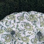 Thumbnail for Round Chair Cushion with 4 Velvet Buttons | Handmade Cotton Seat Pad for Dining Chairs, Stools, Indoor & Outdoor Use