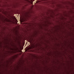 Thumbnail for Mulberry Cotton Velvet Bed Runner | Hand-Tucked Bed Scarf with Tassels | Luxury Sofa Throw