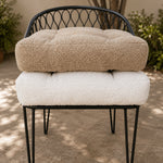 Thumbnail for Handmade Boucle U-Shape Chair Cushion with Ties | Soft Tufted Seat Pad for Dining, Kitchen & Patio Chairs