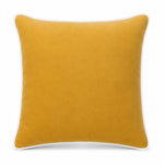 Thumbnail for Mustard White piping Cotton Velvet Cushion Cover