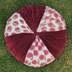 Thumbnail for Mulbeery Hand Block Printed round pleated Cushion pillow for seat pad for chair for stool (Copy) (Copy)