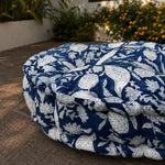 Thumbnail for Round Chair Cushion with Ties | Quilted Seat Pad for Dining Chairs | Handmade Cotton Chair Pad | Home Décor