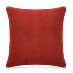 Thumbnail for Burnt Orange White piping Cotton Velvet Cushion Cover