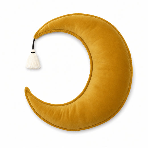Velvet moon Shaped Cushion