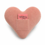 Thumbnail for Velvet heart cushion with front pocket, 1 of 5