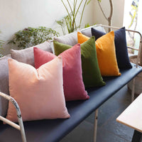 Thumbnail for Green Tea Cotton Velvet Cushion Cover