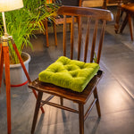 Thumbnail for Velvet Chair Cushion with Ties: Square Cotton Seat Pad