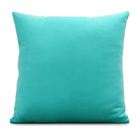 Thumbnail for Aqua Cotton Velvet Cushion Cover