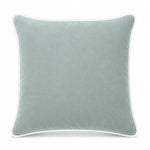 Thumbnail for Aqua Spa Green White piping Cotton Velvet Cushion Cover