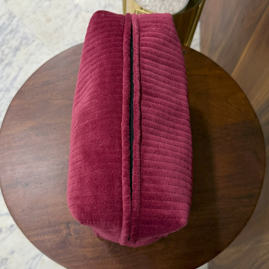 Velvet Quilted Makeup Travel Pouch Handmade Cosmetic Bag Luxury Velvet Travel Bag Makeup Skincare Organizer | Coin purse Set Of 3