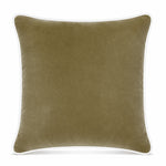 Thumbnail for Burnt Peanut White piping Cotton Velvet Cushion Cover