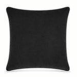 Thumbnail for Black White piping Cotton Velvet Cushion Cover